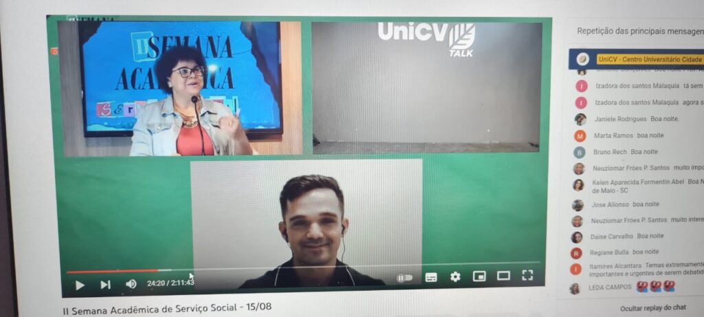 Especialistas trazem reflexões sobre violência na abertura da Semana de Serviço Social do UniCV
