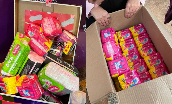 Trote Solidário arrecada absorventes para pessoas em vulnerabilidade social