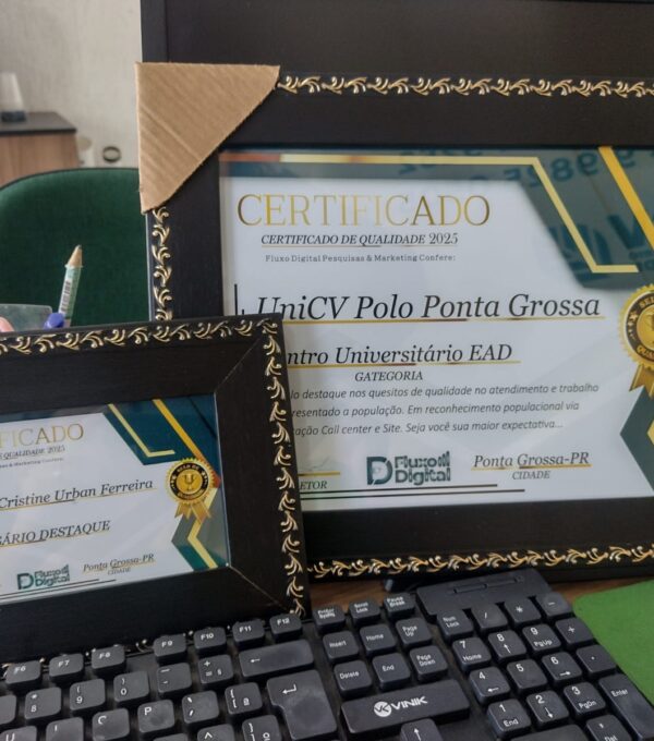 UniCV Ponta Grossa é reconhecido com Prêmio Destaque Empresarial 2025